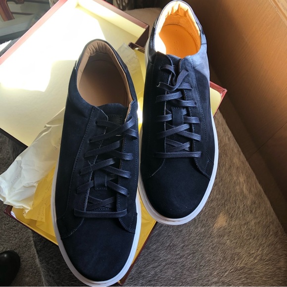 New in Box To Boot New York Adam Derrick Donovan blue suede sneakers size 12 - Picture 1 of 10